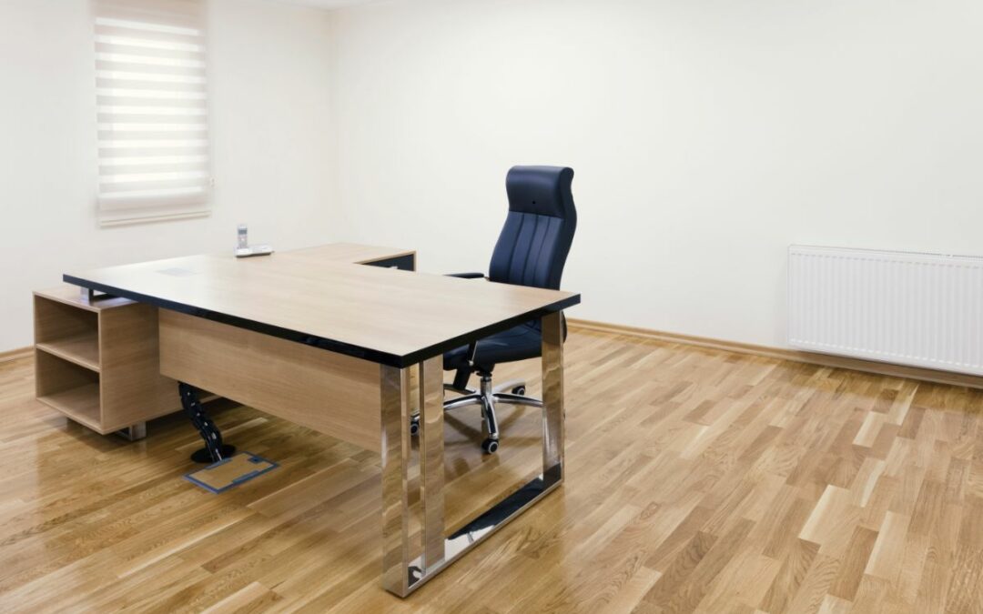 desk with compartments