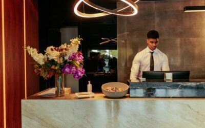 Reception Desk Decor